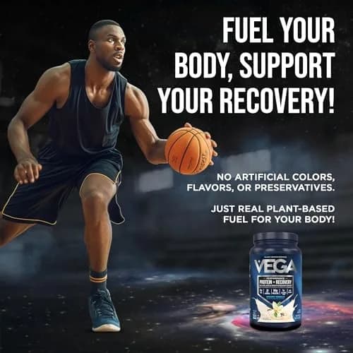 Vega Protein + Recovery Vanilla 816g (28.8 oz) | NSF Certified Plant-Based Protein for Muscle Recovery thumbnail 8