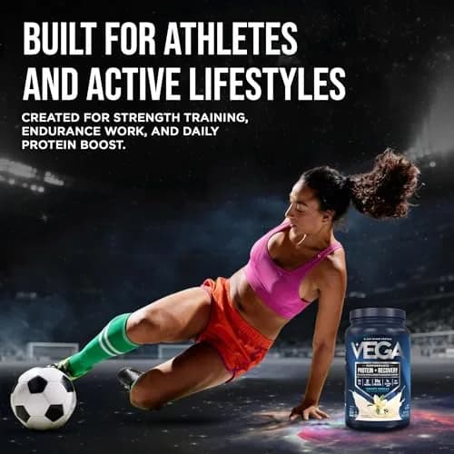 Vega Protein + Recovery Vanilla 816g (28.8 oz) | NSF Certified Plant-Based Protein for Muscle Recovery thumbnail 9