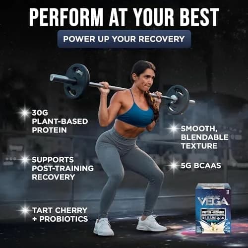 Vega Protein + Recovery Vanilla 12 x 1.6 oz - NSF Certified Plant-Based Protein Powder thumbnail 3