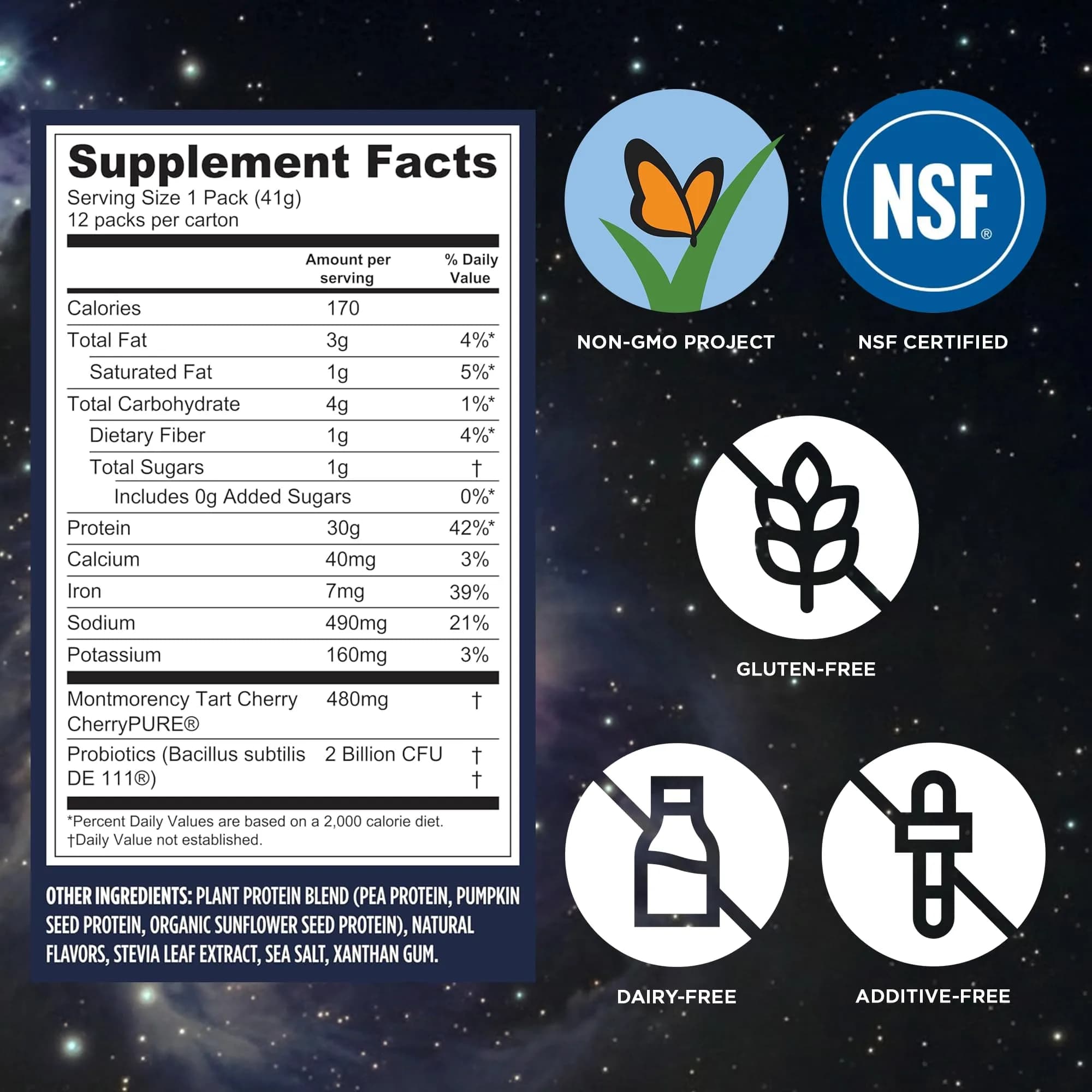 Vega Protein + Recovery Vanilla 12 x 1.6 oz - NSF Certified Plant-Based Protein Powder - view 4