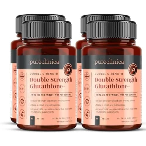 Pureclinica Glutathione 1000mg 240 Tablets | Supports Skin Brightening & Antioxidant Defense thumbnail 1