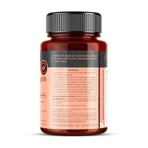 Pureclinica Glutathione 1000mg 240 Tablets | Supports Skin Brightening & Antioxidant Defense thumbnail 6