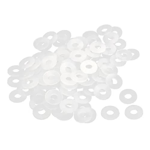 uxcell Nylon Flat Washers 10mm OD 4mm ID 1mm Thickness | Water Hose & Faucet Seal thumbnail 1