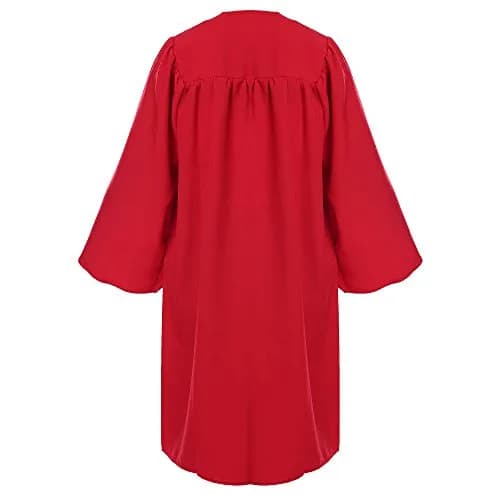 Newrara Graduation Gown Cap Tassel Set (XX-Small 39, Red) | Classic Polyester, Full Fit, Easy Zipper thumbnail 2
