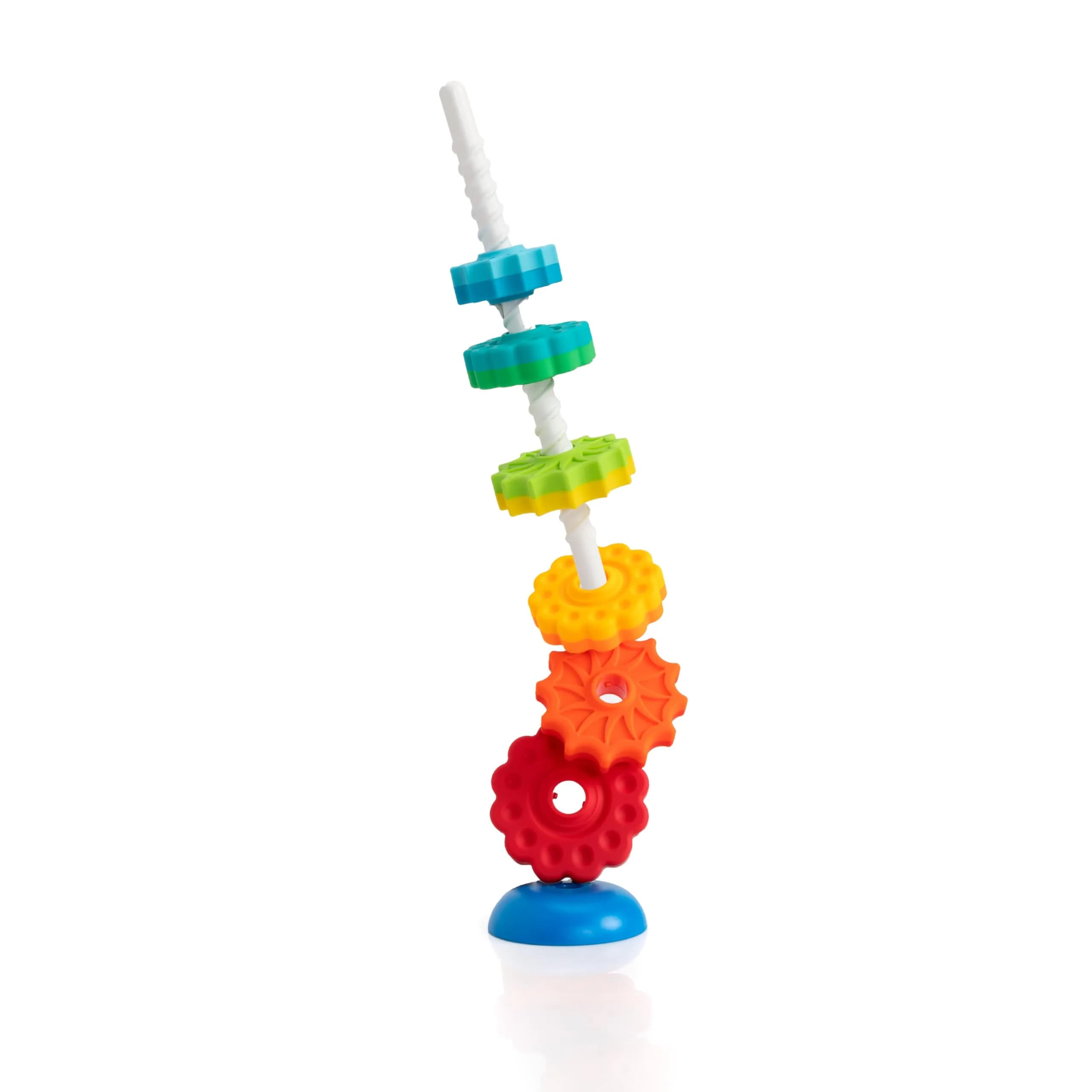 Fat Brain Toys SpinAgain Baby Stacking & Spinning Toy for Toddlers Ages 1+ | Develops Coordination & Cause-Effect
