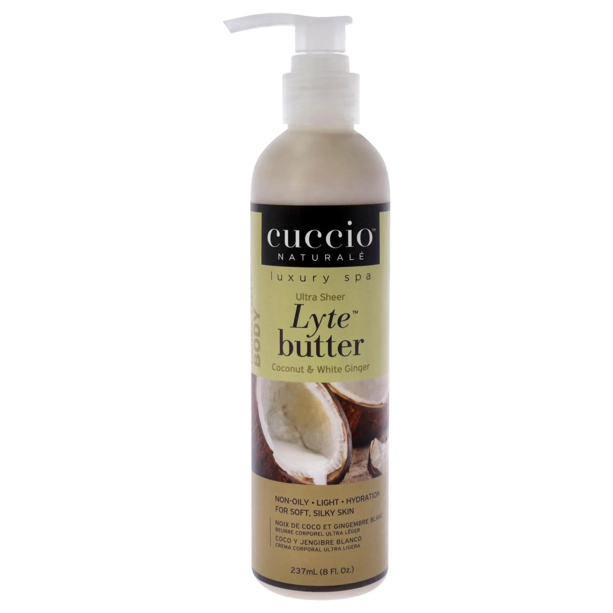 Cuccio Lyte Ultra-Sheer Body Butter 8 Oz | Deep Hydration & Replenishing Moisturizer — 8 Ounce