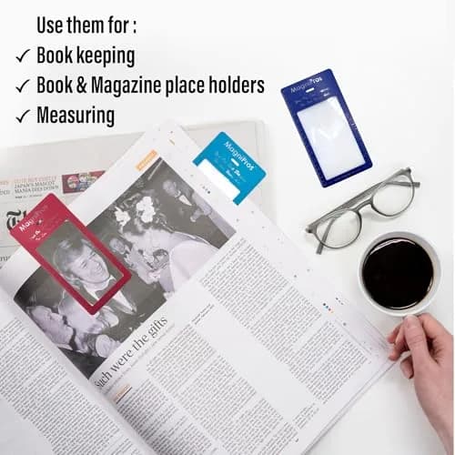 MagniPros Premium 3X (300%) Page Magnifying Fresnel Lens 4.5" x 7" | Ideal for reading small prints & low vision aids thumbnail 5