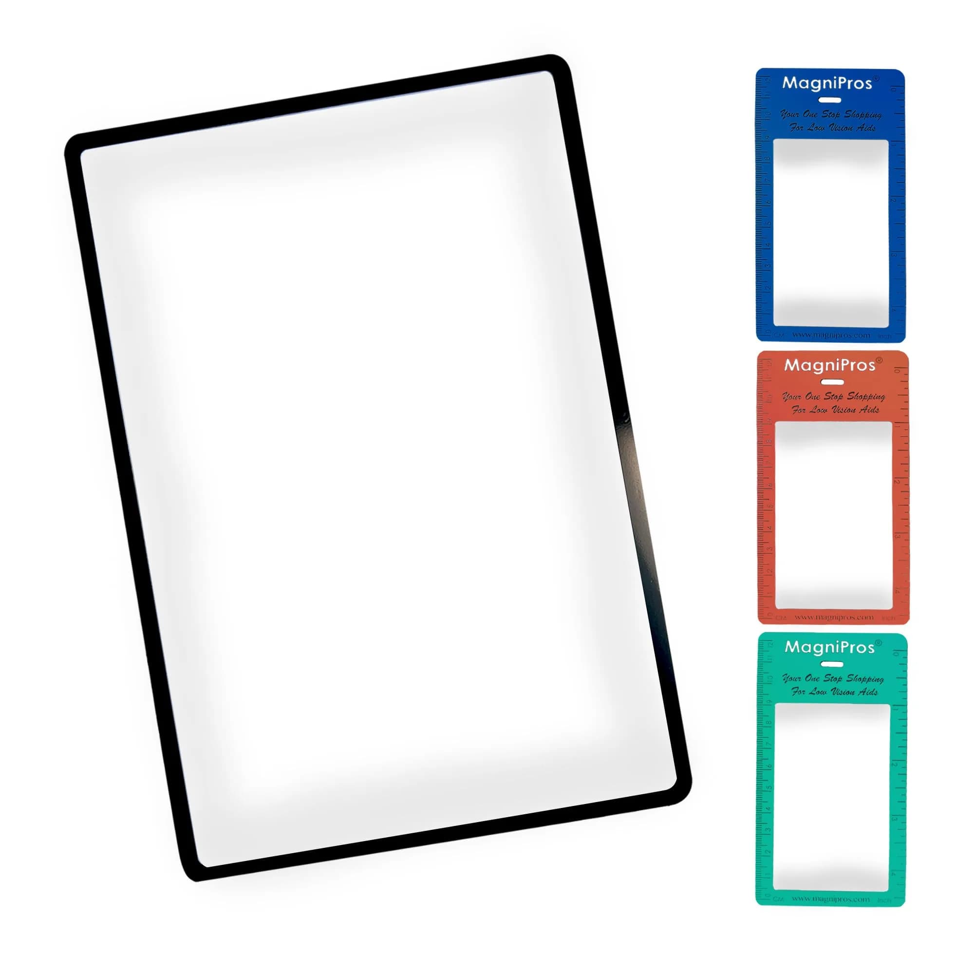 MagniPros Premium 3X (300%) Page Magnifying Fresnel Lens 4.5" x 7" | Ideal for reading small prints & low vision aids