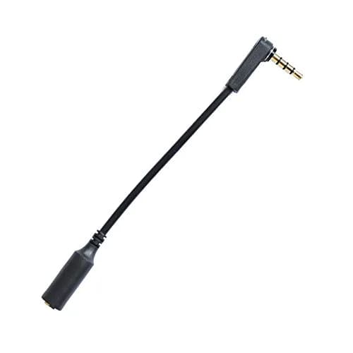 Seadream 6 inch 4-Pole 3.5mm Male Right Angle to Female Stereo Audio Cable for Beats Dr. Dre iPhone, Premium Quality, 1PCS Black thumbnail 2