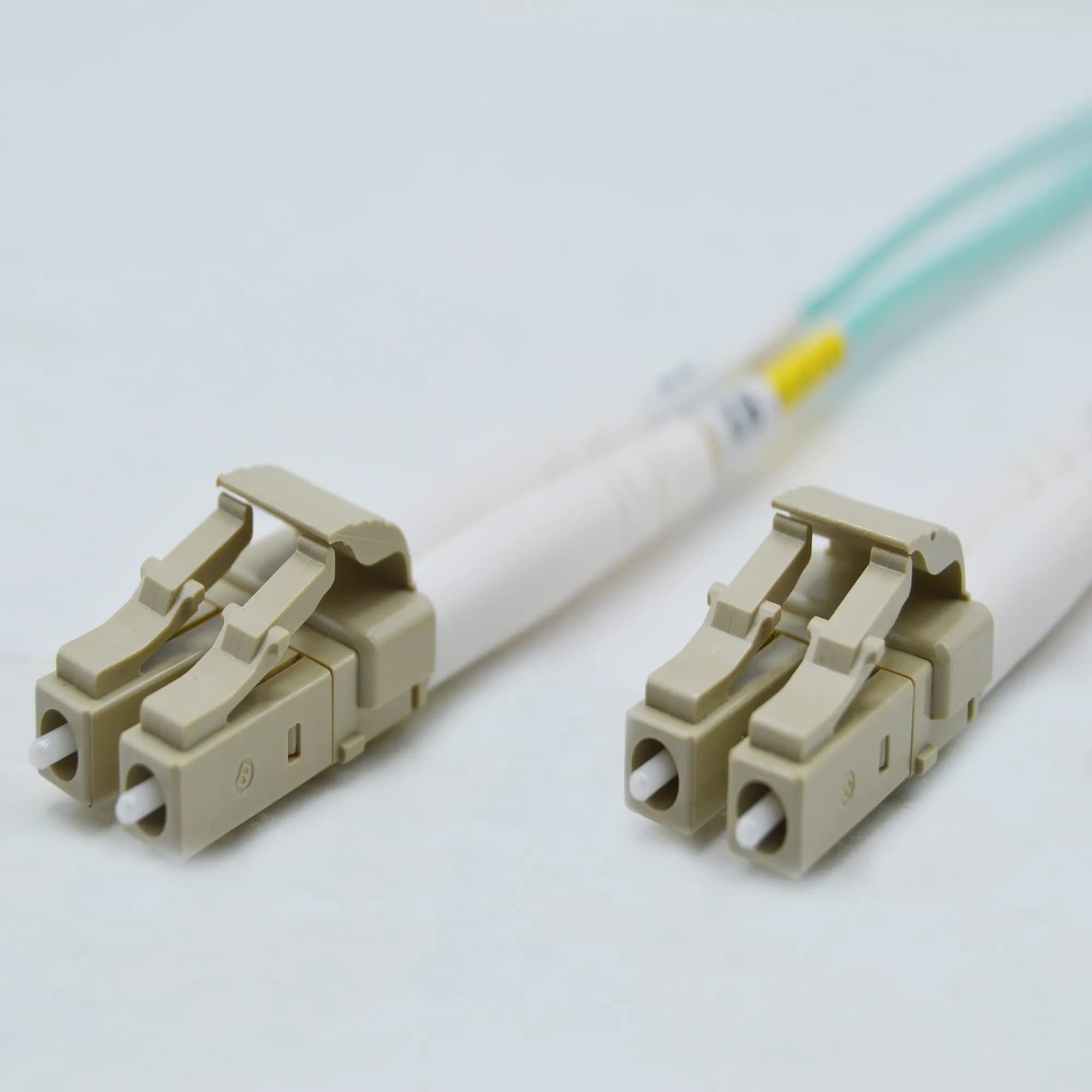 FCD 0.5M OM4 LC-LC Fiber Patch Cable | 10Gb Duplex Multimode, 50/125µm, Aqua Jacket — Lc Lc