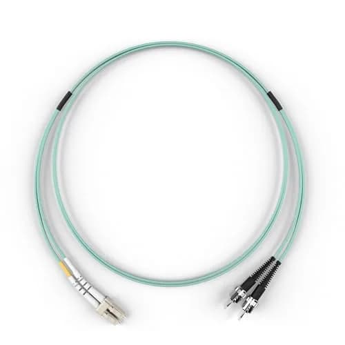 FCD LC-ST OM4 Fiber Patch Cable - 0.5M | 10Gb Duplex Multimode, 50/125µm, LC-ST Connectors thumbnail 3