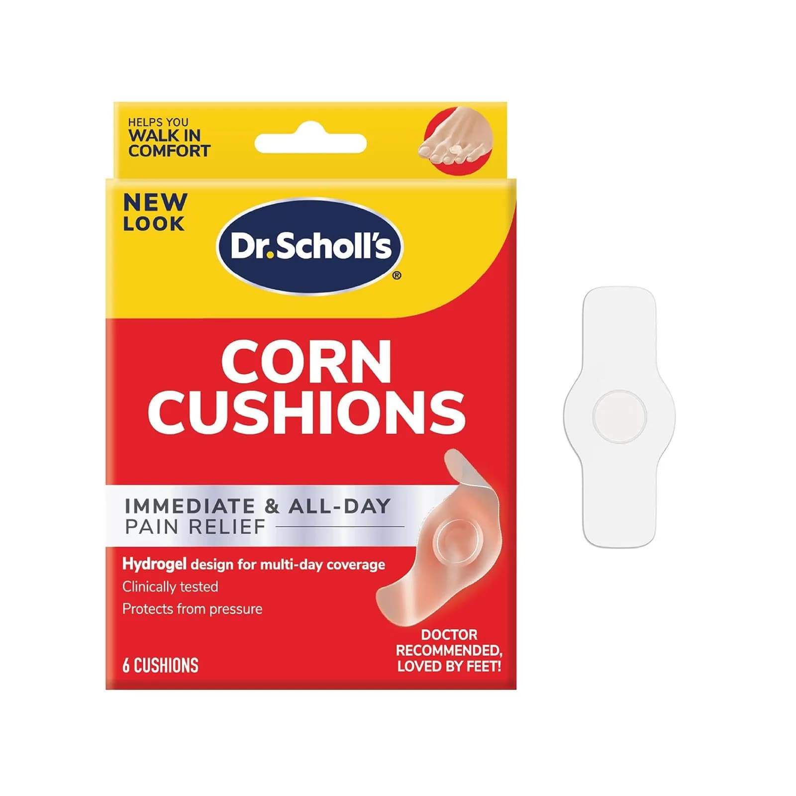Dr. Scholl's Corn Cushion Hydrogel 6ct | Clinically Proven Corn Removal & Pain Relief - main product image