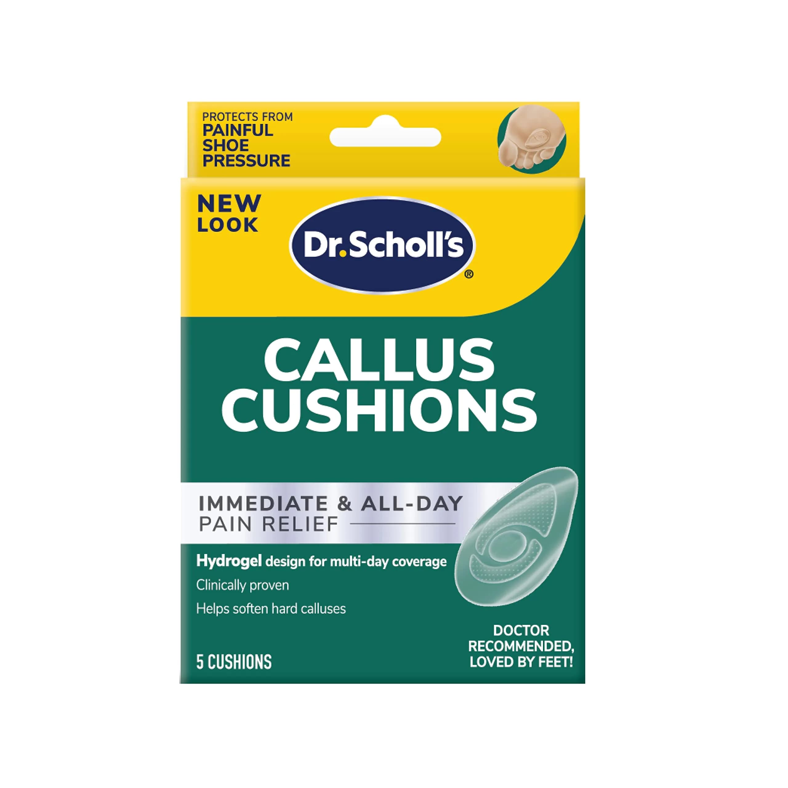 Dr. Scholl's Callus Cushions with Hydrogel Technology, 5 ct | Immediate Pain Relief - main product image