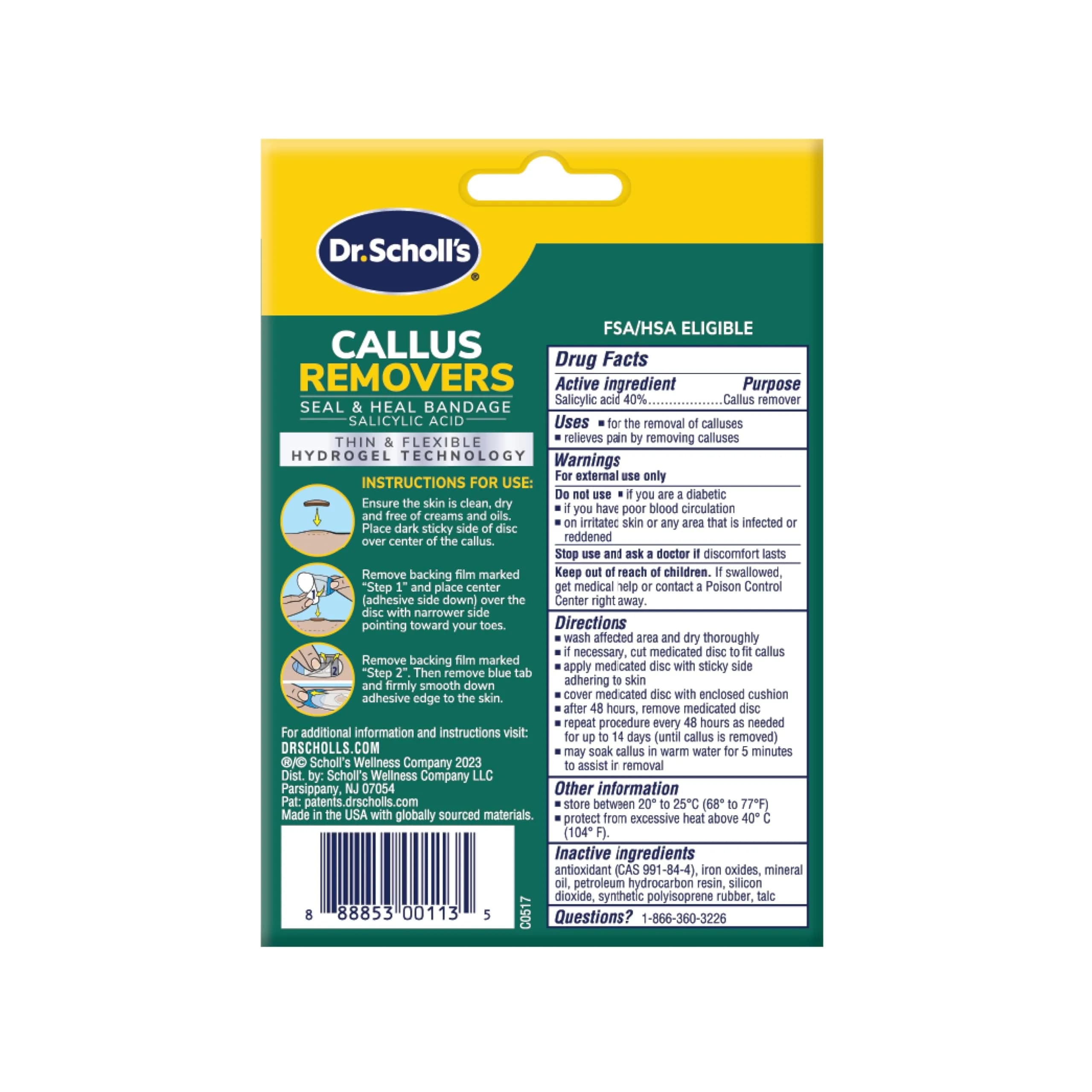 Dr. Scholl's Callus Remover Seal & Heal Bandage 4ct | Clinically Proven Fast Removal & All-Day Pain Relief - view 8