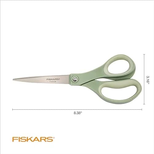 Fiskars 8” SoftGrip Titanium All Purpose Scissors for Office, 3-Pack | Heavy-Duty, Comfortable, Sharp thumbnail 5