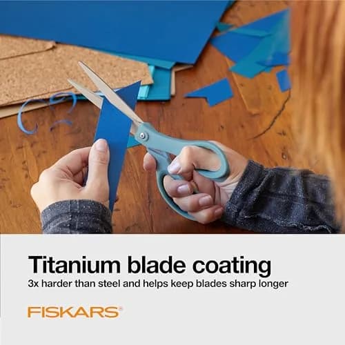 Fiskars 8” SoftGrip Titanium All Purpose Scissors for Office, 3-Pack | Heavy-Duty, Comfortable, Sharp thumbnail 3