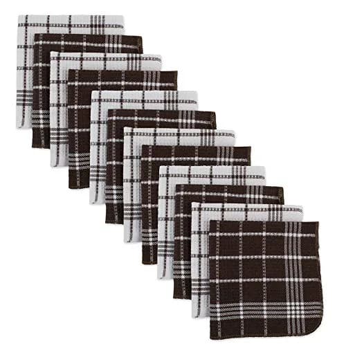 DII Waffle Weave Kitchen Collection Dishcloth Set 13x13" (33x33 cm) | Absorbent & Quick-Dry Cotton thumbnail 1