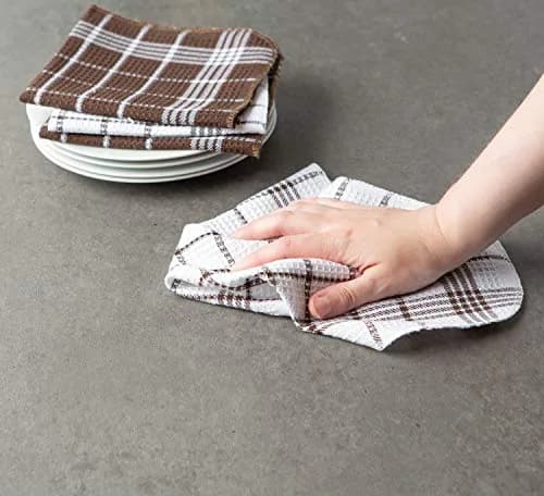 DII Waffle Weave Kitchen Collection Dishcloth Set 13x13" (33x33 cm) | Absorbent & Quick-Dry Cotton thumbnail 4