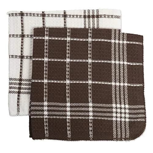 DII Waffle Weave Kitchen Collection Dishcloth Set 13x13" (33x33 cm) | Absorbent & Quick-Dry Cotton thumbnail 2