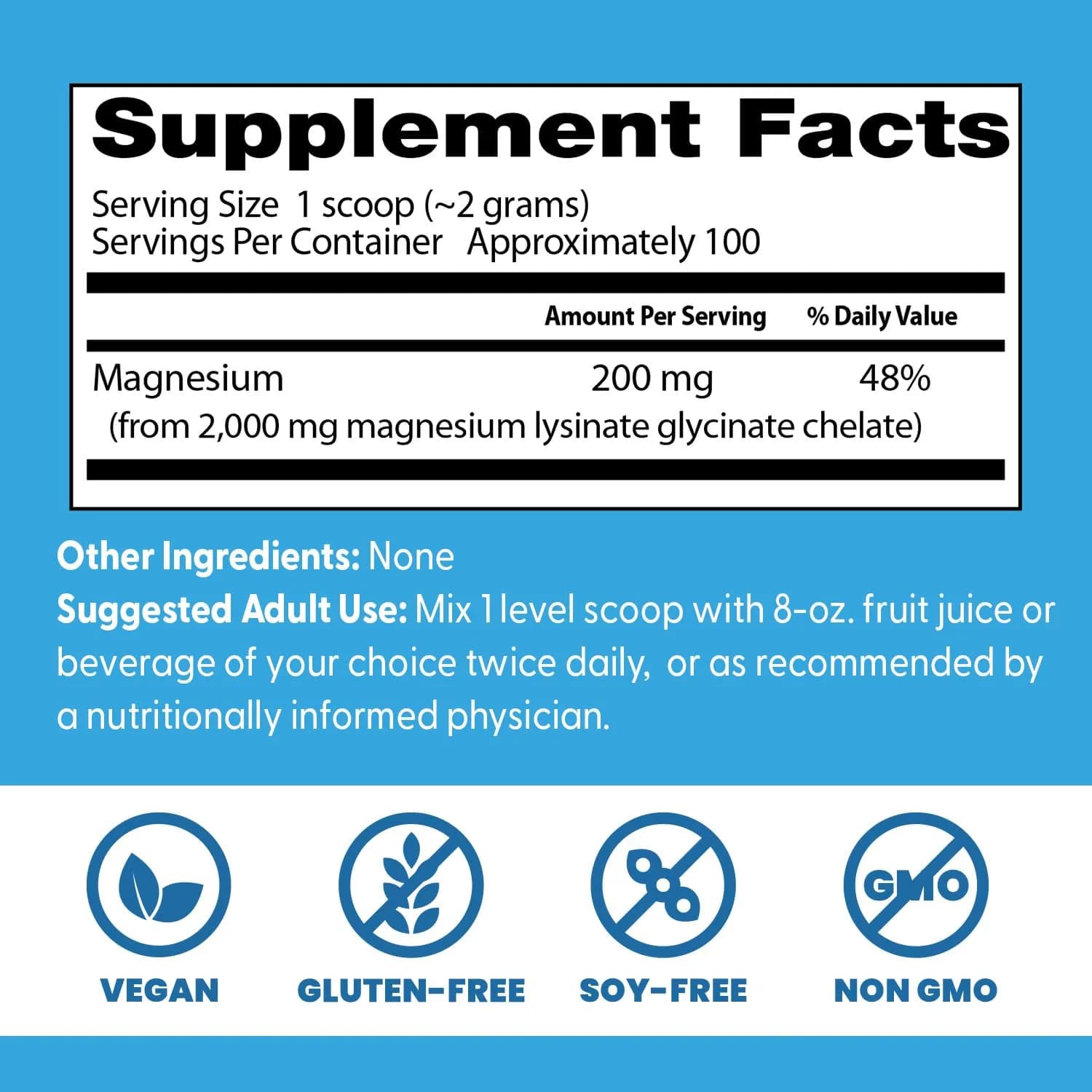 Doctor's Best High Absorption Magnesium Glycinate Powder 200g (7.1 Oz) | Vegan, Gluten-Free, Non-GMO Supplement for Sleep & Energy - view 2