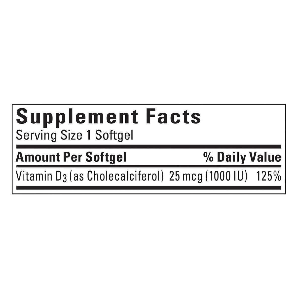 Nature Made Vitamin D3 25 mcg (650 Count) | Supports Bone, Teeth, Muscle & Immune Health - view 2