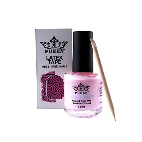 PUEEN Latex Tape Peel Off Cuticle Guard 15ml Pink | Dries Clear Pink for Easy Cleanup thumbnail 1