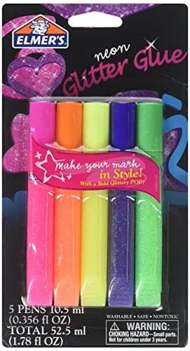 Elmer's Glitter Glue Neon Glitter 5 Pack | Water-Resistant Craft Adhesive for Art & DIY (0.36 Oz Each) thumbnail 1