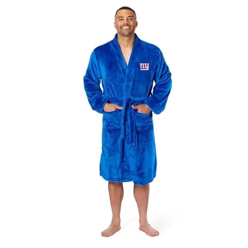 Northwest NFL New York Giants Adult Unisex Silk Touch Bathrobe Large/X-Large | Officially Licensed Fan Lounge Wear thumbnail 1