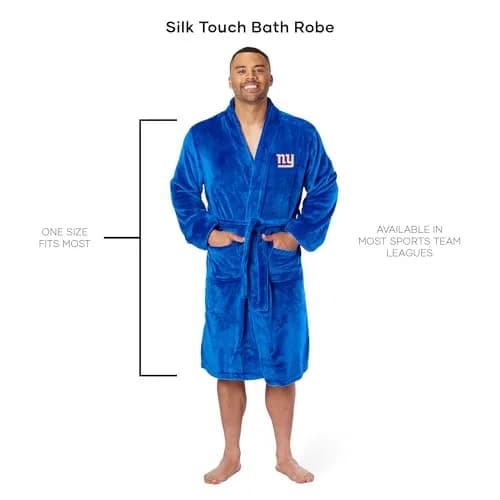 Northwest NFL New York Giants Adult Unisex Silk Touch Bathrobe Large/X-Large | Officially Licensed Fan Lounge Wear thumbnail 6