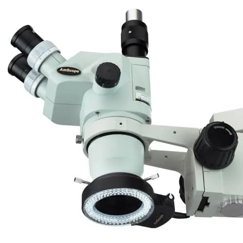AmScope LED-144B-ZK 144-LED Ring Light for Microscopes 60mm Inner Diameter | Variable Intensity Shadow-Free Illumination thumbnail 4