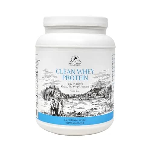 Mt. Capra Clean Whey Protein | 24 g Protein Per Serving | Vanilla Bean thumbnail 1