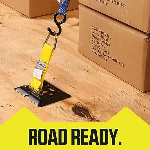 DC Cargo Mall E-Track Rope Tie-Offs, 2" x 6" Tie Down Straps - 10 Pack, with D Ring (3000Lbs Break Strength), E Tack Accessories for Load Securement in Pickups, Trailers, Trucks, Boats, Vans, Cars thumbnail 5