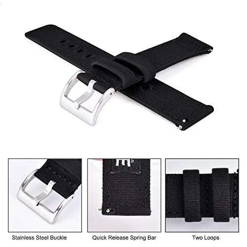 Ritche Canvas Watch Band 18mm | Quick Release, Vintage Style, Suitable for Men & Women thumbnail 4