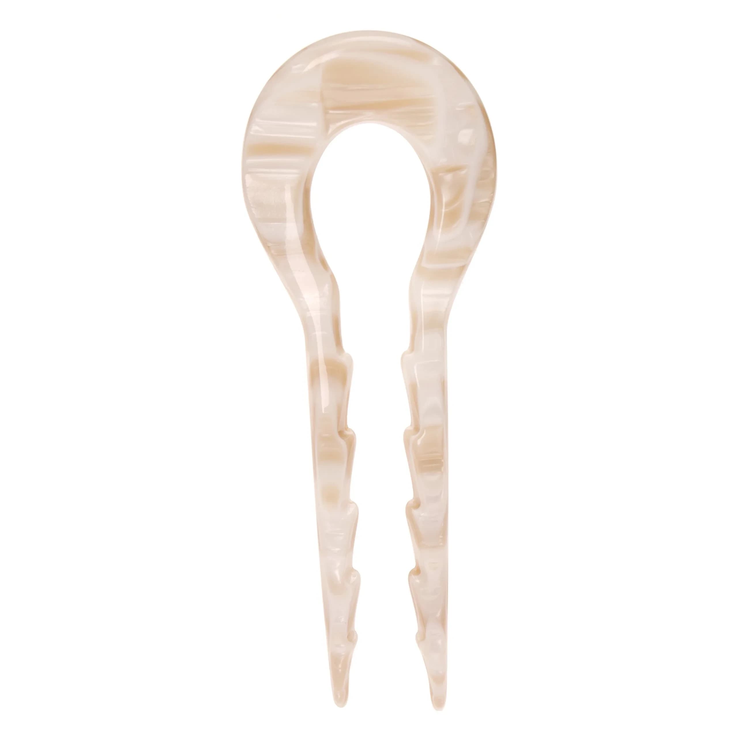 France Luxe Notched Chignon Pin Alba | Handcrafted in France for Secure Hold - main product image