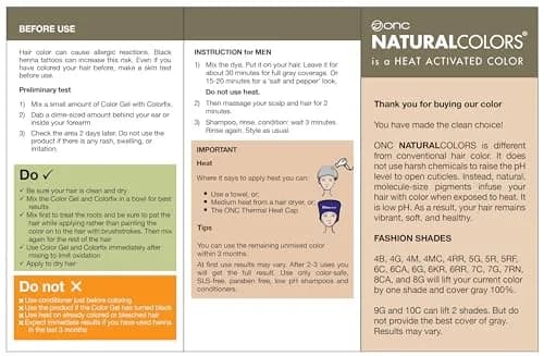 ONC NATURALCOLORS (7RN Irish Red) 120 mL | Heat Activated Organic Hair Dye with 100% Gray Coverage thumbnail 4