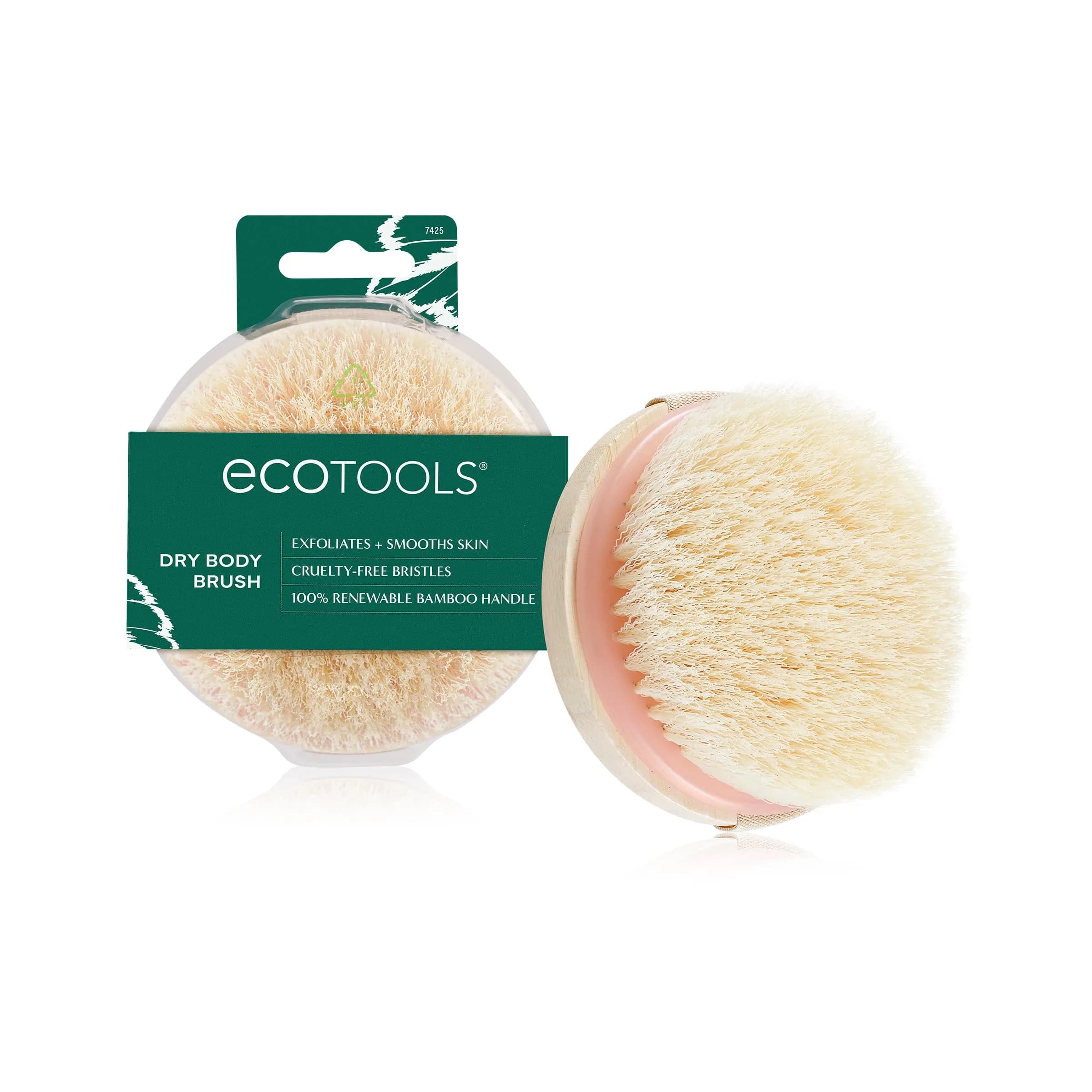 EcoTools Dry Body Brush for Dry Brushing, Smooth Skin, 1 Count | Gentle Exfoliation for Glowing Skin - main product image