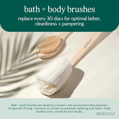 EcoTools Dry Body Brush for Dry Brushing, Smooth Skin, 1 Count | Gentle Exfoliation for Glowing Skin thumbnail 6