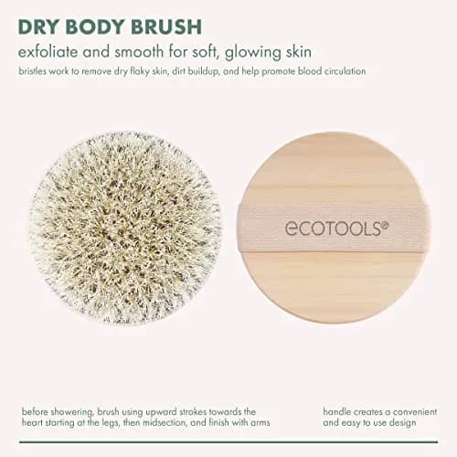EcoTools Dry Body Brush for Dry Brushing, Smooth Skin, 1 Count | Gentle Exfoliation for Glowing Skin thumbnail 2