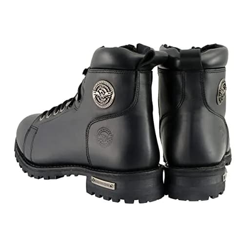 Milwaukee Leather Men's Black Leather Motorcycle Boots with Side Zipper | Waterproof & Durable (70-120 chars) thumbnail 5