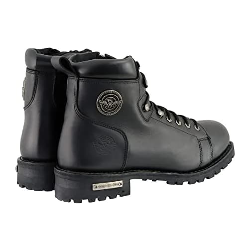 Milwaukee Leather Men's Black Leather Motorcycle Boots with Side Zipper | Waterproof & Durable (70-120 chars) thumbnail 6