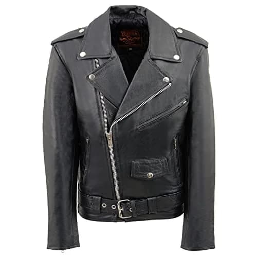 Milwaukee Leather Boys' Motorcycle Jacket Size 34 | Classic Black Leather Youth Riding Gear thumbnail 6