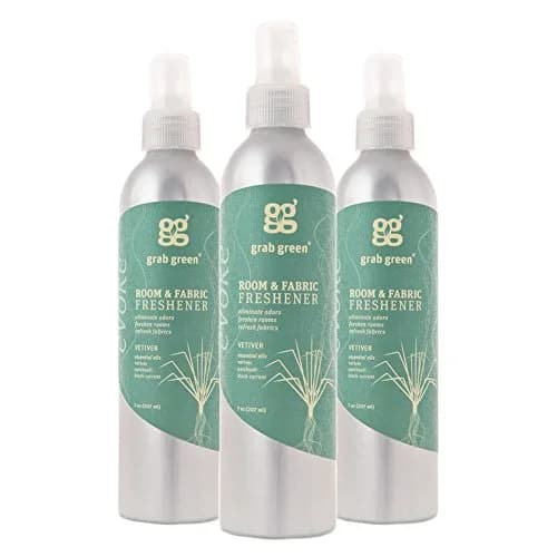Grab Green Room and Fabric Freshener Spray, Vetiver, 21 Ounce | Natural Odor Neutralizer for Fabrics & Air thumbnail 1