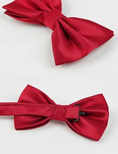 Alizeal Mens Solid Mini Squares Formal Bow Tie 12cm x 7cm Adjustable Neck 28-50cm thumbnail 4