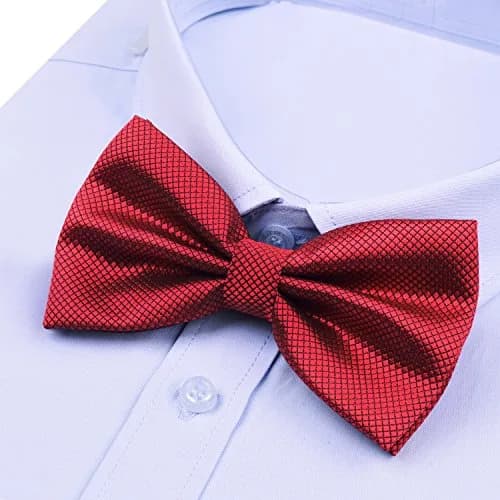 Alizeal Mens Solid Mini Squares Formal Bow Tie 12cm x 7cm Adjustable Neck 28-50cm thumbnail 2