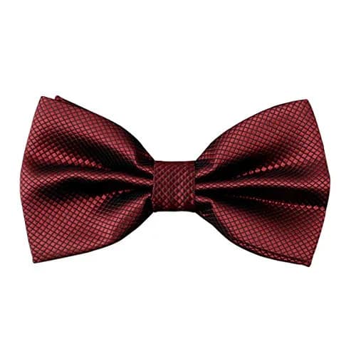 Alizeal Mens Solid Mini Squares Formal Bow Tie 12cm x 6cm | Adjustable Strap 28-52cm thumbnail 1