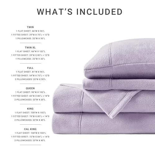 True North by Sleep Philosophy Micro Fleece Sheets Full Size Bed Set 4 Piece | Cozy Warmth & Softness thumbnail 6