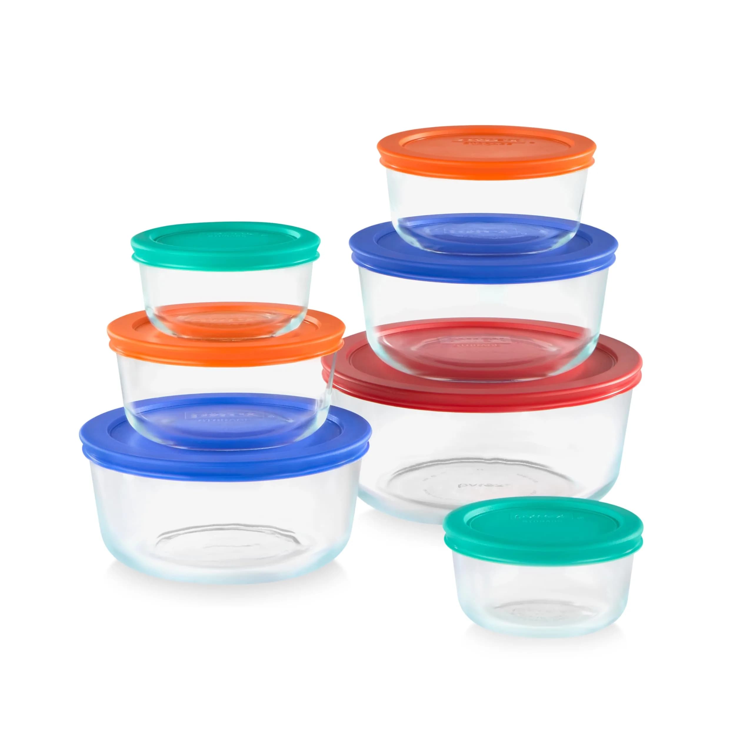 Pyrex Simply Store 7-Pack Glass Food Storage Containers Set with Lids 1.9L (7-Cup) | Airtight & Leak-Resistant for Kitchen & Pantry - main product image