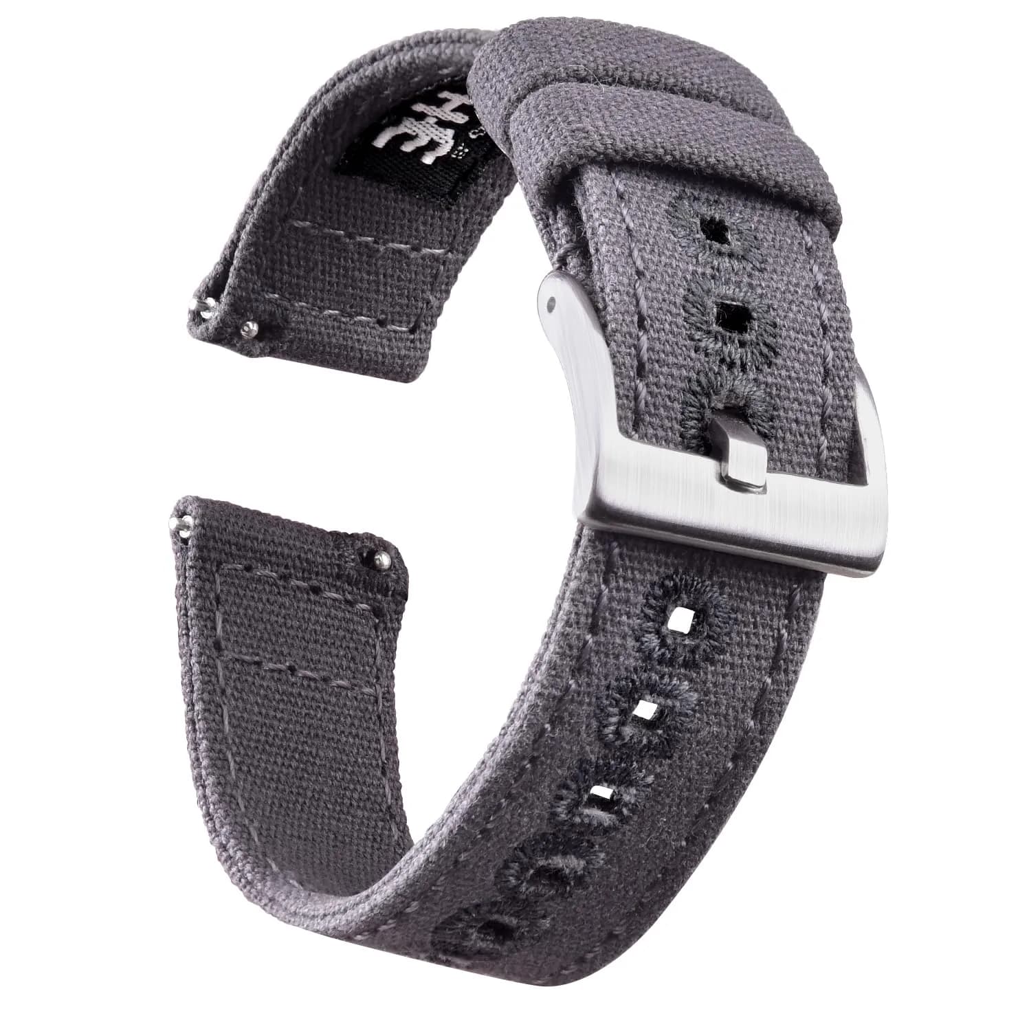 Ritche 22mm Canvas Watch Band Replacement | Quick Release, Vintage Style, Breathable Cotton (160mm) | Suitable for Men & Women