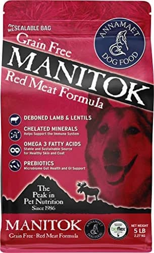 Annamaet Grain-Free Manitok Red Meat Formula Dry Dog Food, 5 lb | Fresh Lamb, Grain-Free & Potato-Free thumbnail 1