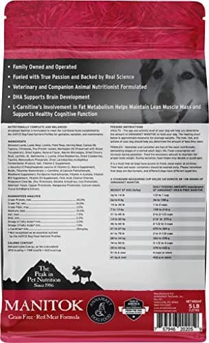 Annamaet Grain-Free Manitok Red Meat Formula Dry Dog Food, 5 lb | Fresh Lamb, Grain-Free & Potato-Free thumbnail 2